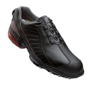 Mens Sport BOA Bicycle Toe Golf Shoes Black/Crimson 11 1/2 Shoes