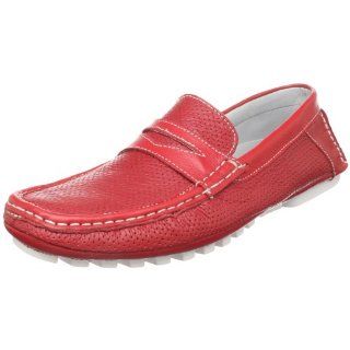 Calvin Klein Mens Dustin Driving Moccasin,Red,8 M US Shoes