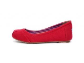 Toms Womens Ballet Flat Red 023001B12 Red 5 Shoes