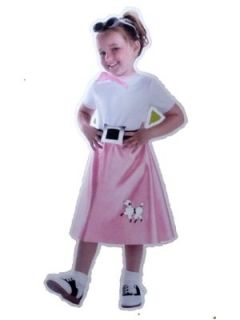 Girls Bobby Sox Poodle Skirt Costume Small 4 6: Clothing
