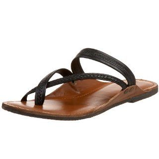 BC Footwear Womens Ti Amo Flat Sandal,Black,6 M: Shoes