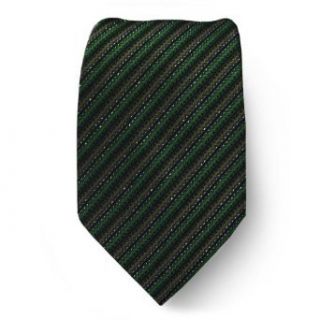 B S 1014   Boys   Green   Brown   Silver  Silk Neck Tie