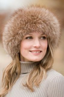 Womens Fox Fur Headband II, CRYSTAL, Size 1 SIZE