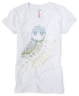 ONeill Girls 7 16 Owl T Shirt,White,Small Clothing