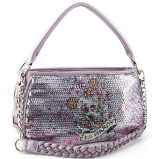 Ed Hardy Treasure Chest Agnes Hobo Bag   Purple Clothing