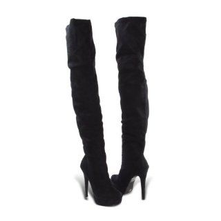 Wildrose Womens Gilly 21 Over the Knee Thigh High Heel Boots, Royal