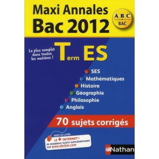 Maxi annales ; bac 2012 ; terminale ES   Achat / Vente livre Cecile