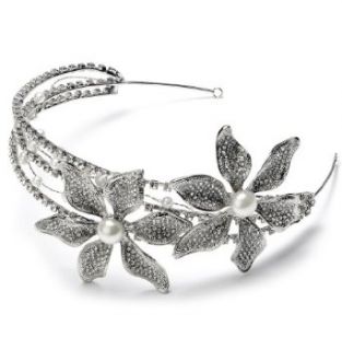Wedding Headband Bridal Tiara with Silver Flower 797