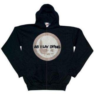 As I Lay Dying   Skull Crest Zip Hoodie: Clothing