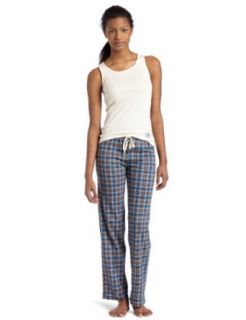 Izod Womens Plaid Tank Pajama Set, Ivory, Small: Clothing