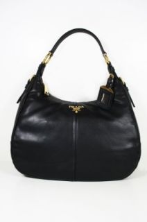 Prada Handbags Large Black Leather BR4373: Clothing