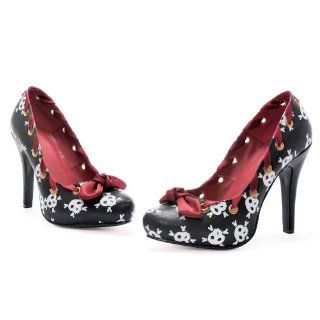 inch sexy high heel shoes pirate shoes skull cross bones black shoes