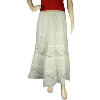 Handmade Embroidered Cotton Skirts With Adustable Doori