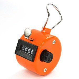 Bluecell Orange Color Handheld Tally Counter 4 Digit
