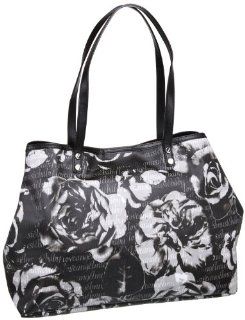 Womens Williamsfield Tote Bag,Calligraphy Rose,One Size Shoes