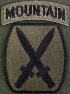 10th Mountain Division Subdued Shoulder Sleeve Insignia