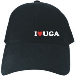Caps Black  I Love Uganda   Iso Code Embroidery  Country
