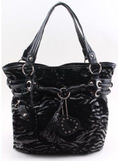 and Tassel Tote Bag with Smart Phone Pouch   Black on Black Shoes