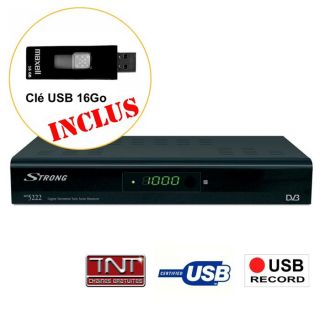 16 Go   Achat / Vente RECEPTEUR TV TNT SRT5222 + Clé USB E100 16 Go