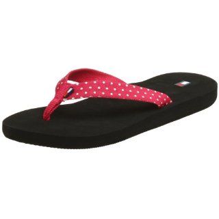 Tommy Hilfiger Womens Dots Beach Thong,Donegal Pink/White,8 M: Shoes