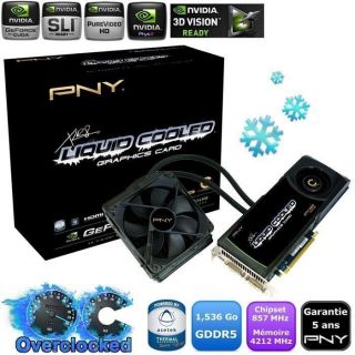 PNY GeForce GTX 580 OC Liquid Cooled 1.5Go   Achat / Vente CARTE