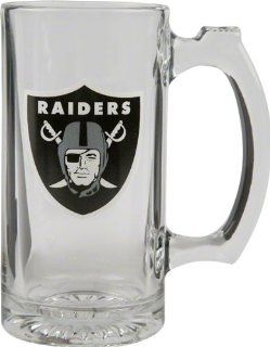 Oakland Raiders Beer Mug: 3D Logo Glass Tankard: Sports