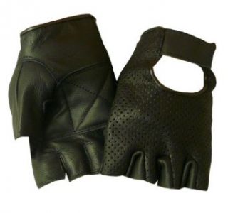 Perforated Leather Fingerless Glove   Leatherbull (Free U