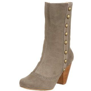 BLACK Womens Suede Stud Boot,Taupe,39.5 EU (US Womens 9.5 M): Shoes