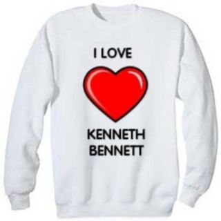 I Love Kenneth Bennett Sweatshirt, L Clothing