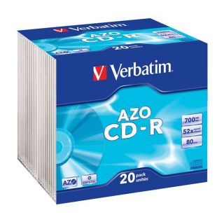 DVD   BLU RAY VIERGE Verbatim CDR 80 min 52x (20)
