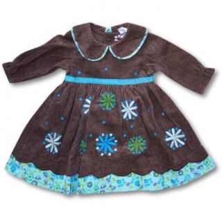 P.S. By Sweet Potatoes Infant Girls Brown Dress With Fall