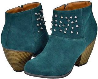  Qupid Priority 46 Green Velvet Women Cowboy Ankle Boots: Shoes