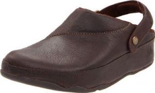  FitFlop Mens Leather Gogh Clog,Dark Chocolate,8 M US Shoes