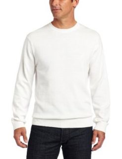 Nautica Mens Solid Crewneck Sweater, Sail White, Medium