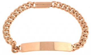 14 kt. Yellow Gold Cuban Link Baby ID Tag Bracelet