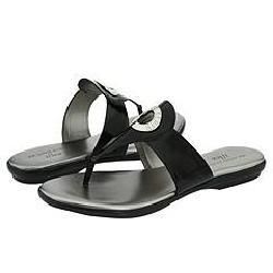 AK Anne Klein Valentina Black Synthetic Sandals