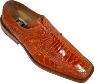 Mens All Over Genuine Ostrich Oxford Shoes (9, Caramel) Shoes
