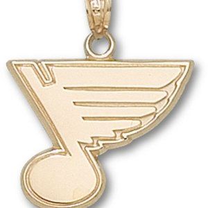 St. Louis Blues NHL Note Logo 5/8 Pendant (Gold Plated
