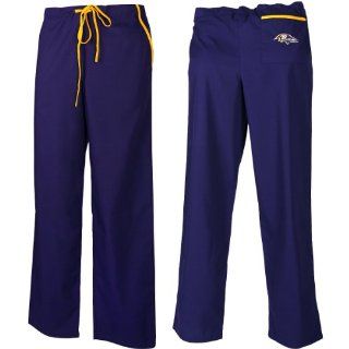 Scrub Dudz Baltimore Ravens Team Color Scrub Pants Large