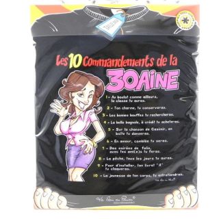 shirt 10 commandements 30 ans   Achat / Vente T SHIRT T shirt 10