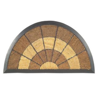 Half Round Coir Abstract Door Mat (30 x 18)