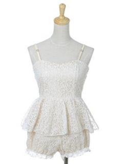 Anna Kaci S/M Fit Off White Corset Influence Floral Flower