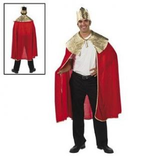 Adult Red King or Wiseman Cape with Crown Clothing
