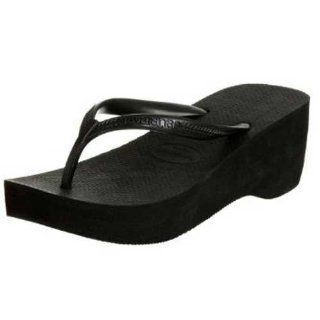 Havaianas High Look Flip Flops Black Size 6: Shoes