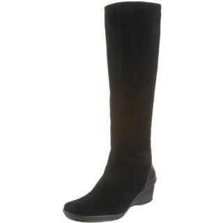 by Marvin K. Womens Minnow Knee High Boot,Black Suede,7 M US Shoes