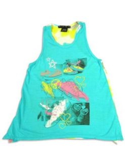 Flowers by Zoe   Toddler Girls Tank Top, Turquoise, White
