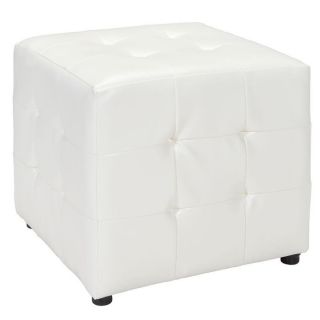 Pouf cube blanc 43x43x38cm   Achat / Vente POUF   POIRE Pouf cube