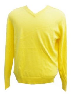 Jack Nicklaus Mens Long Sleeve V Neck Sweater, Yellow