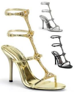 Prom Shoes Enchant 53 Rhinestones and Jewels Gold, 9