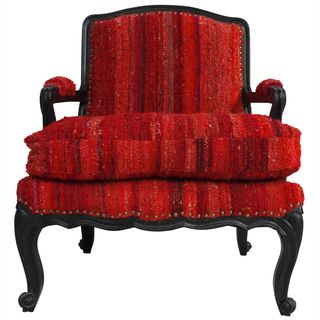 Casual Living Sari Silk Red Arm Chair
